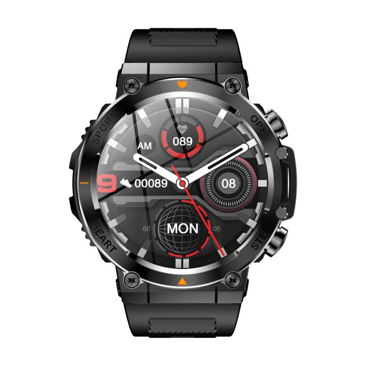 AK61 BT Call Smart Watch, Support Blood Pressure / Heart Rate / Sports Wellness Tracking Fitness Tracker(Black Silicone) - free shipping - PMC TechLife - Order now!