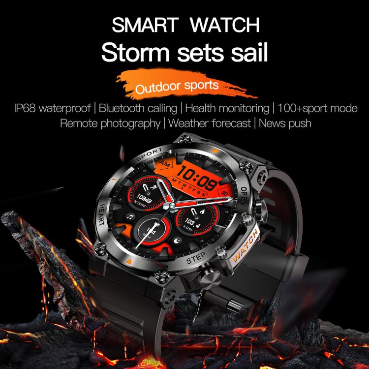 AK61 BT Call Smart Watch, Support Blood Pressure / Heart Rate / Sports Wellness Tracking Fitness Tracker(Black Silicone) - free shipping - PMC TechLife - Order now!
