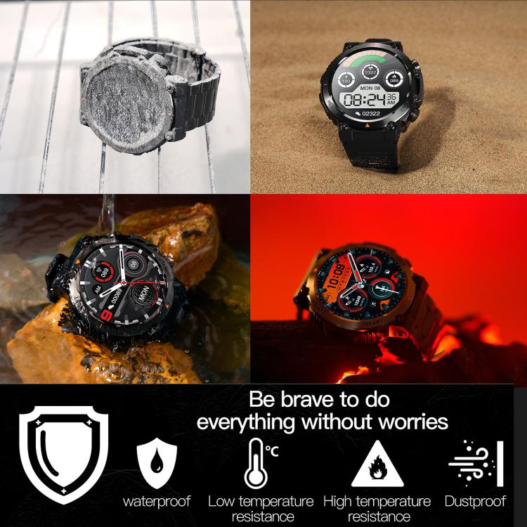 AK61 BT Call Smart Watch, Support Blood Pressure / Heart Rate / Sports Wellness Tracking Fitness Tracker(Black Steel) - free shipping - PMC TechLife - Order now!
