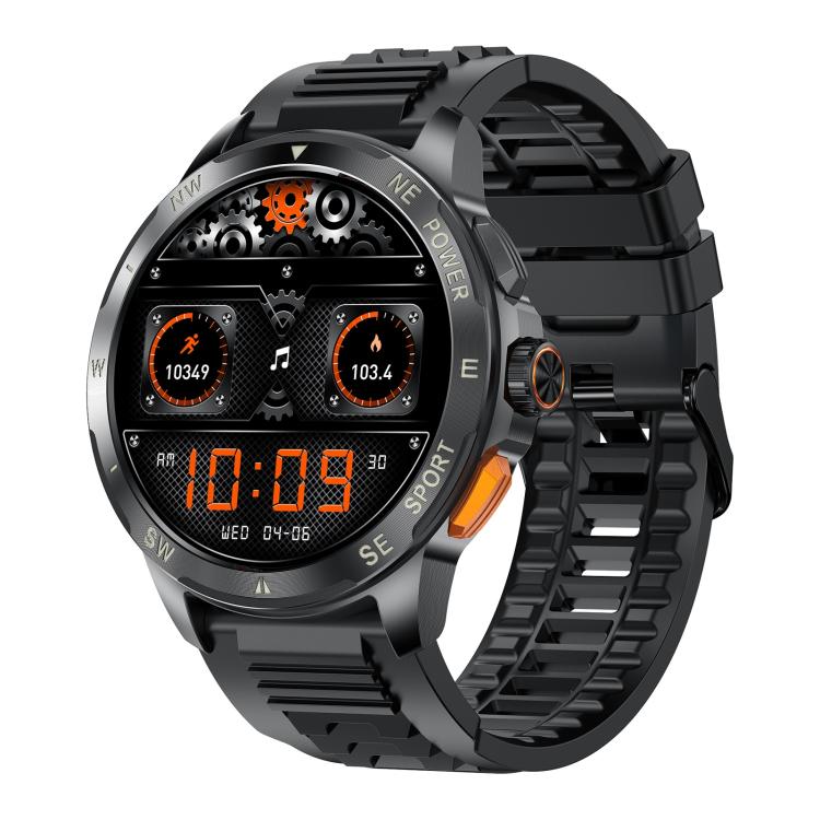 AK77 BT Call Smart Watch, Support Blood Oxygen / Blood Pressure / Heart Rate / Sports Wellness Tracking Fitness Tracker(Black Silicone) - free shipping - PMC TechLife - Order now!