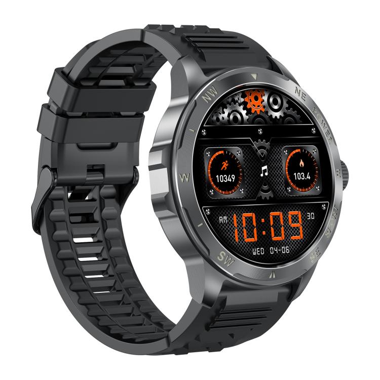 AK77 BT Call Smart Watch, Support Blood Oxygen / Blood Pressure / Heart Rate / Sports Wellness Tracking Fitness Tracker(Black Silicone) - free shipping - PMC TechLife - Order now!