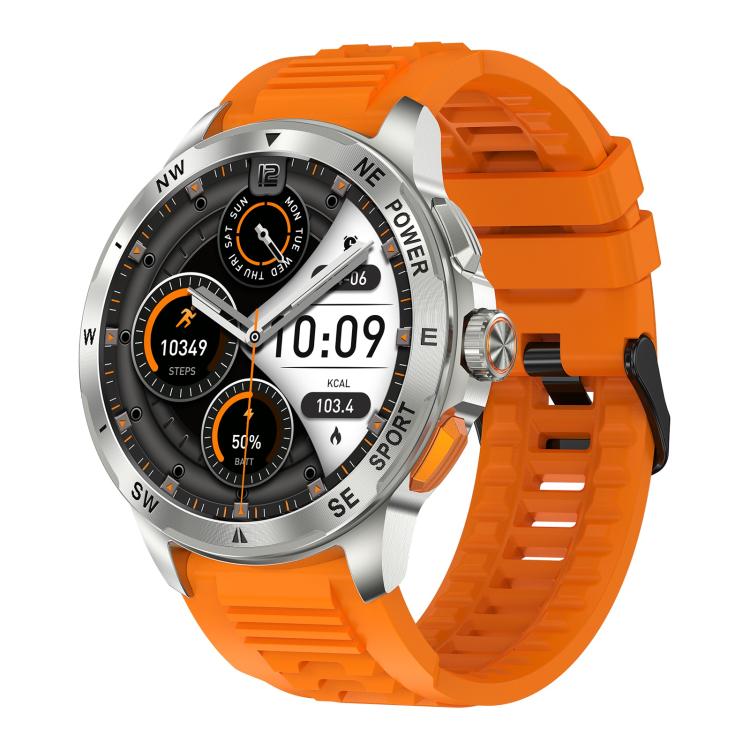 AK77 BT Call Smart Watch, Support Blood Oxygen / Blood Pressure / Heart Rate / Sports Wellness Tracking Fitness Tracker(Orange Silicone) - free shipping - PMC TechLife - Order now!
