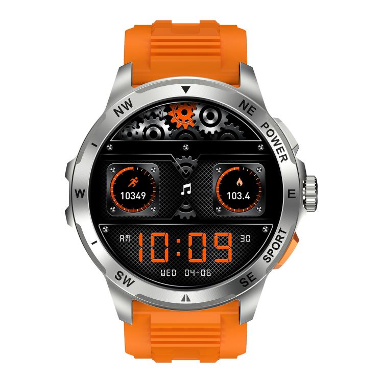 AK77 BT Call Smart Watch, Support Blood Oxygen / Blood Pressure / Heart Rate / Sports Wellness Tracking Fitness Tracker(Orange Silicone) - free shipping - PMC TechLife - Order now!