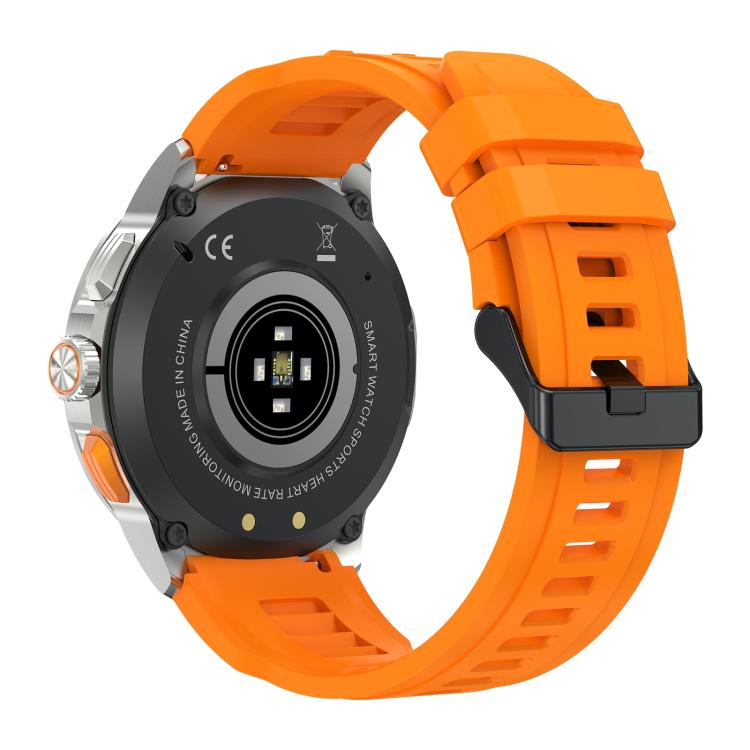 AK77 BT Call Smart Watch, Support Blood Oxygen / Blood Pressure / Heart Rate / Sports Wellness Tracking Fitness Tracker(Orange Silicone) - free shipping - PMC TechLife - Order now!