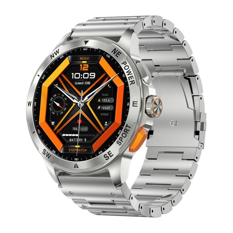 AK77 BT Call Smart Watch, Support Blood Oxygen / Blood Pressure / Heart Rate / Sports Wellness Tracking Fitness Tracker(Silver Steel) - free shipping - PMC TechLife - Order now!