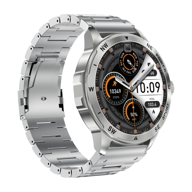 AK77 BT Call Smart Watch, Support Blood Oxygen / Blood Pressure / Heart Rate / Sports Wellness Tracking Fitness Tracker(Silver Steel) - free shipping - PMC TechLife - Order now!