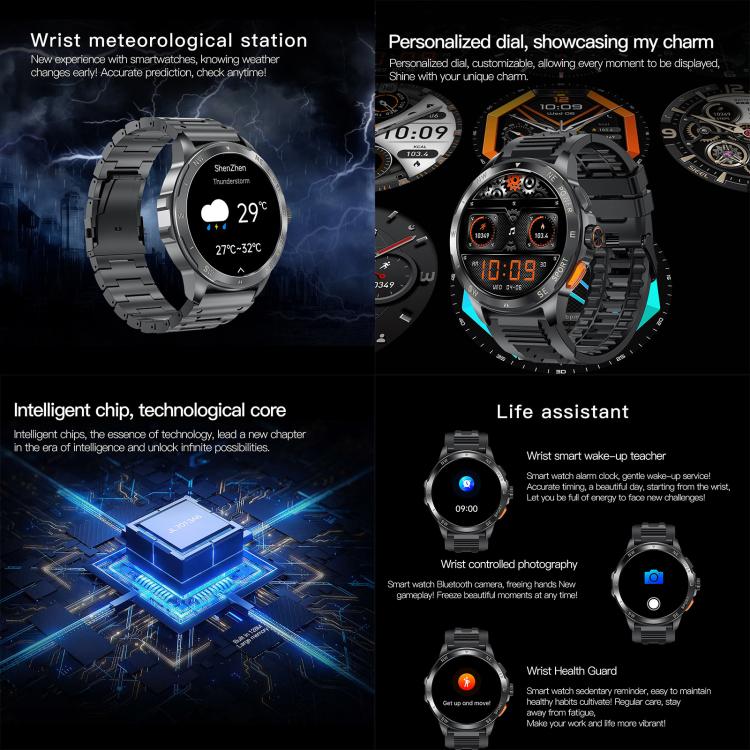 AK77 BT Call Smart Watch, Support Blood Oxygen / Blood Pressure / Heart Rate / Sports Wellness Tracking Fitness Tracker(Orange Silicone) - free shipping - PMC TechLife - Order now!