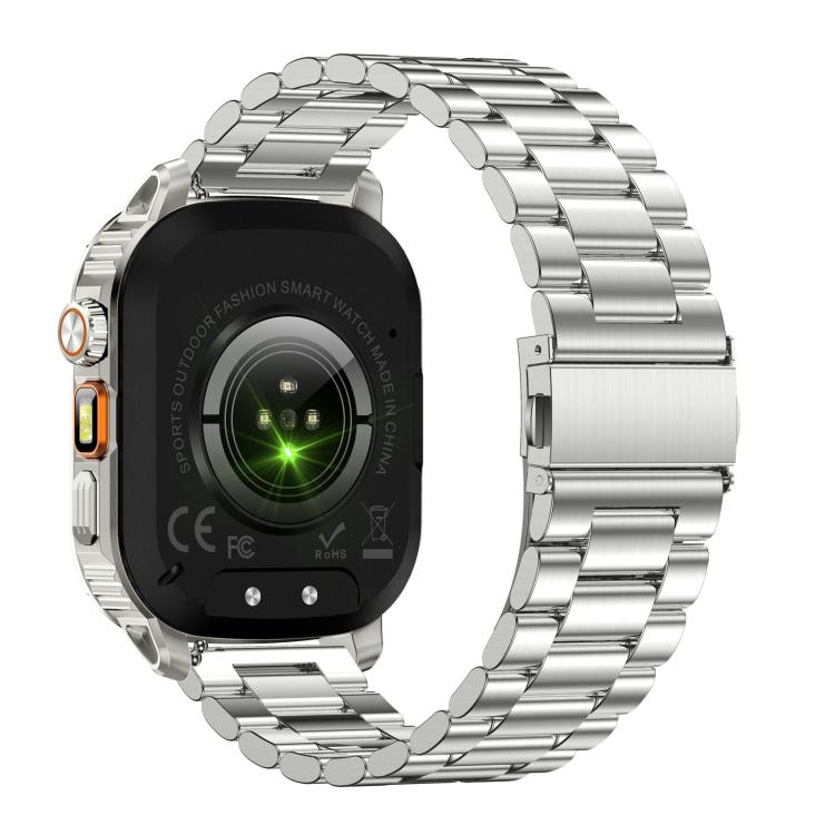 AK80 BT Call Smart Watch, Support Blood Oxygen / Blood Pressure / Heart Rate / Sports Wellness Tracking Fitness Tracker(Silver 3-Bead Steel) - free shipping - PMC TechLife - Order now!