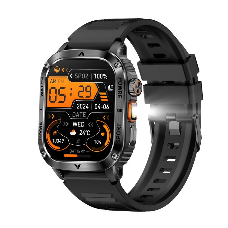 AK80 BT Call Smart Watch, Support Blood Oxygen / Blood Pressure / Heart Rate / Sports Wellness Tracking Fitness Tracker(Black Silicone) - free shipping - PMC TechLife - Order now!