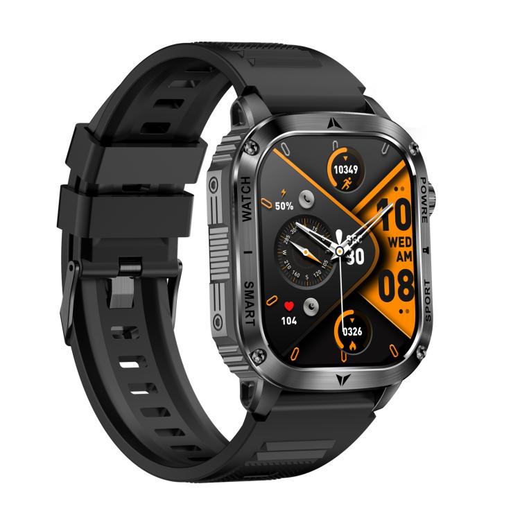 AK80 BT Call Smart Watch, Support Blood Oxygen / Blood Pressure / Heart Rate / Sports Wellness Tracking Fitness Tracker(Black Silicone) - free shipping - PMC TechLife - Order now!