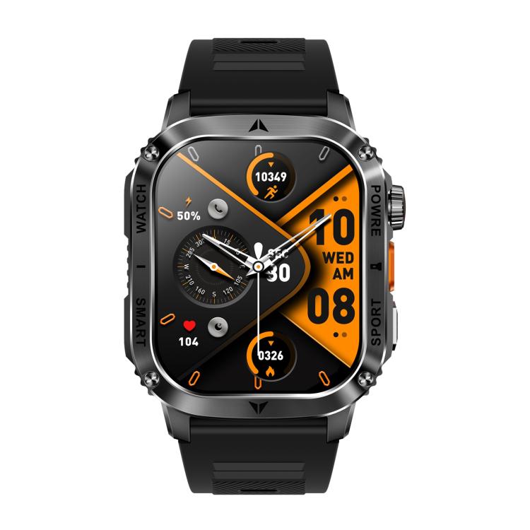 AK80 BT Call Smart Watch, Support Blood Oxygen / Blood Pressure / Heart Rate / Sports Wellness Tracking Fitness Tracker(Black Silicone) - free shipping - PMC TechLife - Order now!