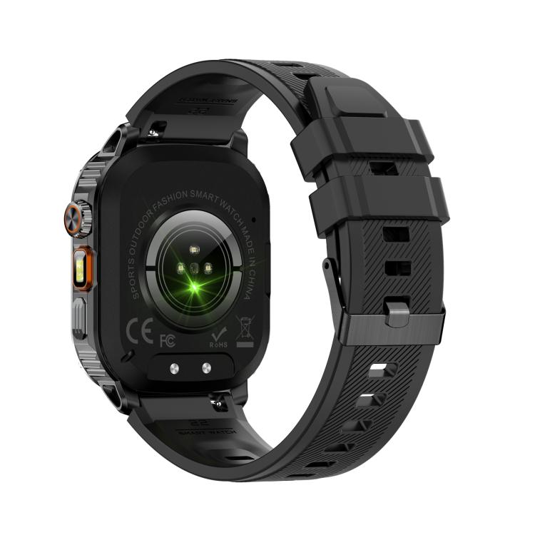 AK80 BT Call Smart Watch, Support Blood Oxygen / Blood Pressure / Heart Rate / Sports Wellness Tracking Fitness Tracker(Black Silicone) - free shipping - PMC TechLife - Order now!