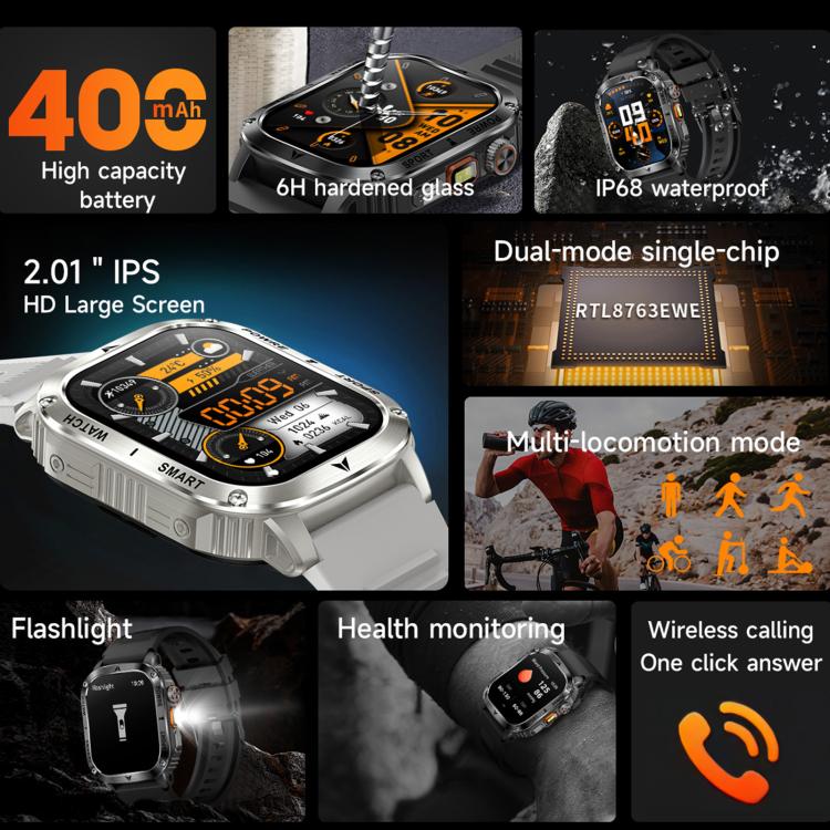 AK80 BT Call Smart Watch, Support Blood Oxygen / Blood Pressure / Heart Rate / Sports Wellness Tracking Fitness Tracker(Black 3-Bead Steel) - free shipping - PMC TechLife - Order now!