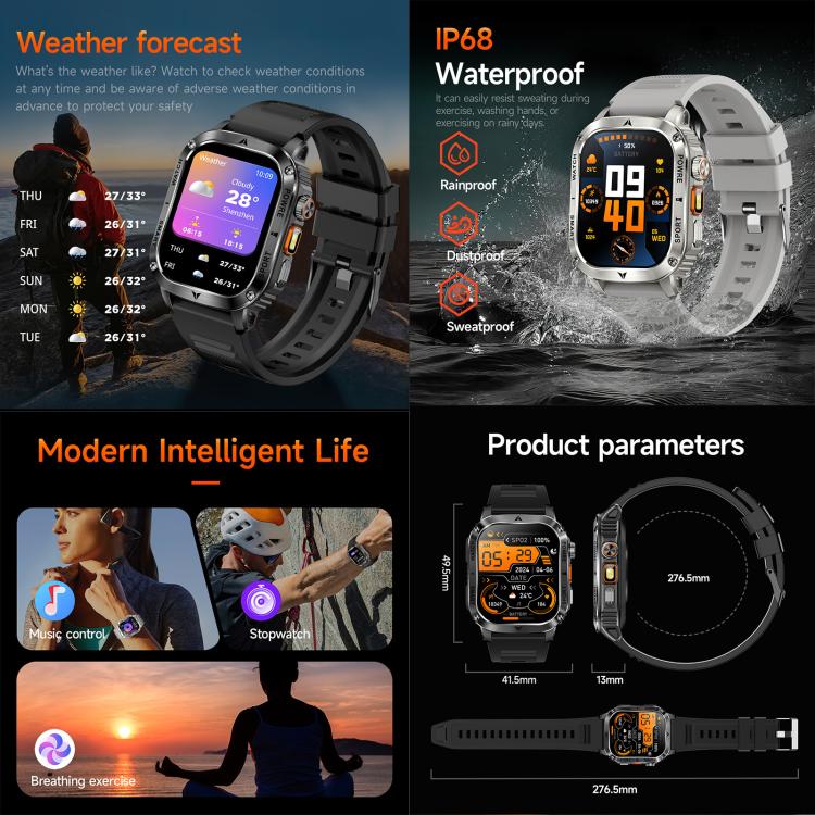 AK80 BT Call Smart Watch, Support Blood Oxygen / Blood Pressure / Heart Rate / Sports Wellness Tracking Fitness Tracker(Silver Mesh Steel) - free shipping - PMC TechLife - Order now!