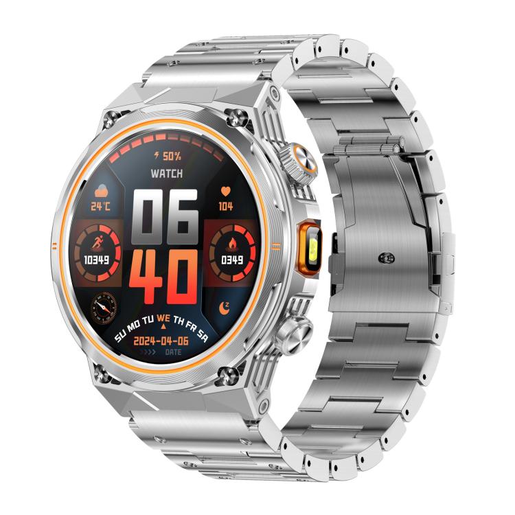AK81 BT Call Smart Watch, Support Blood Pressure / Heart Rate / Sports Wellness Tracking Fitness Tracker(Silver Steel) - free shipping - PMC TechLife - Order now!