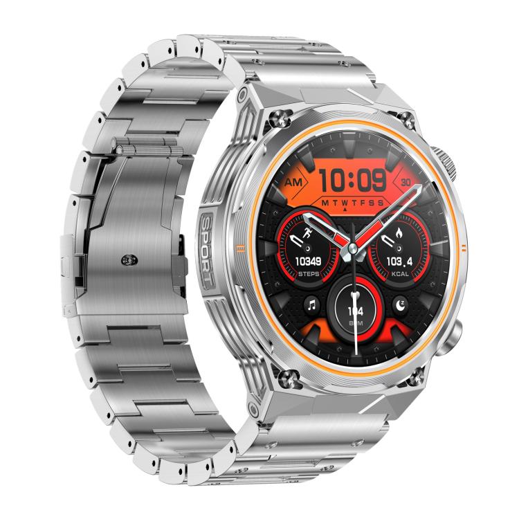 AK81 BT Call Smart Watch, Support Blood Pressure / Heart Rate / Sports Wellness Tracking Fitness Tracker(Silver Steel) - free shipping - PMC TechLife - Order now!