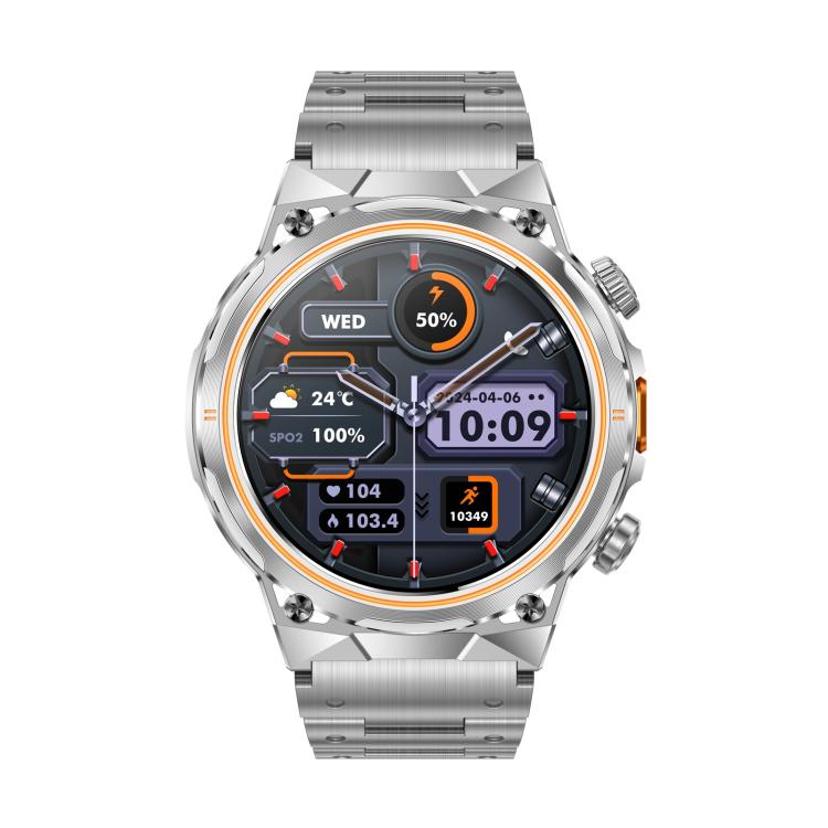 AK81 BT Call Smart Watch, Support Blood Pressure / Heart Rate / Sports Wellness Tracking Fitness Tracker(Silver Steel) - free shipping - PMC TechLife - Order now!