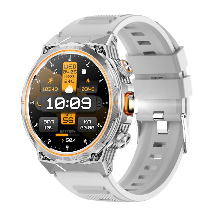 AK81 BT Call Smart Watch, Support Blood Pressure / Heart Rate / Sports Wellness Tracking Fitness Tracker(Silver Silicone) - free shipping - PMC TechLife - Order now!