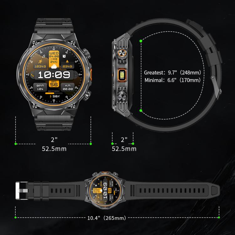 AK81 BT Call Smart Watch, Support Blood Pressure / Heart Rate / Sports Wellness Tracking Fitness Tracker(Black Steel) - free shipping - PMC TechLife - Order now!
