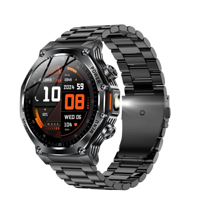 AK82 BT Call Smart Watch, Support Blood Oxygen / Blood Pressure / Heart Rate / Sports Wellness Tracking Fitness Tracker(Space Gray  Steel) - free shipping - PMC TechLife - Order now!