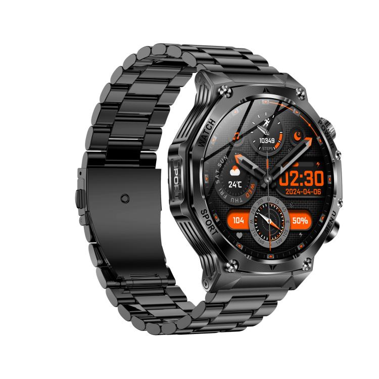 AK82 BT Call Smart Watch, Support Blood Oxygen / Blood Pressure / Heart Rate / Sports Wellness Tracking Fitness Tracker(Space Gray  Steel) - free shipping - PMC TechLife - Order now!