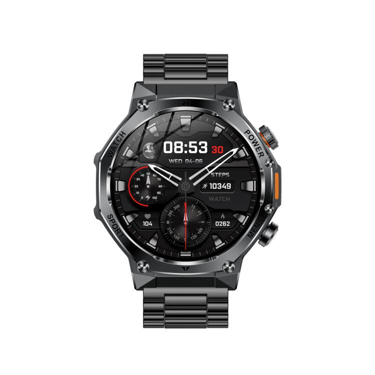 AK82 BT Call Smart Watch, Support Blood Oxygen / Blood Pressure / Heart Rate / Sports Wellness Tracking Fitness Tracker(Space Gray  Steel) - free shipping - PMC TechLife - Order now!
