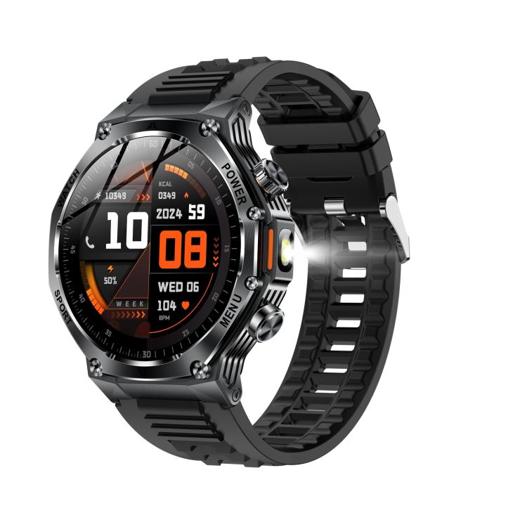 AK82 BT Call Smart Watch, Support Blood Oxygen / Blood Pressure / Heart Rate / Sports Wellness Tracking Fitness Tracker(Space Gray Black Silicone) - free shipping - PMC TechLife - Order now!