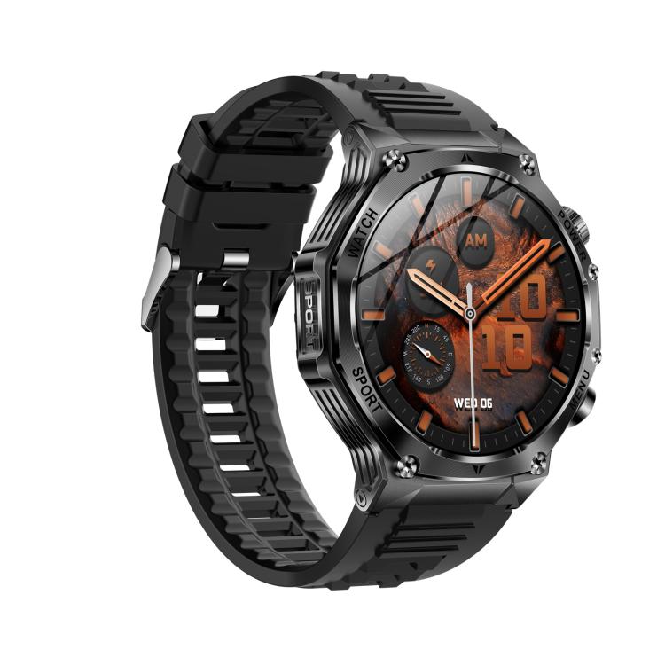 AK82 BT Call Smart Watch, Support Blood Oxygen / Blood Pressure / Heart Rate / Sports Wellness Tracking Fitness Tracker(Space Gray Black Silicone) - free shipping - PMC TechLife - Order now!