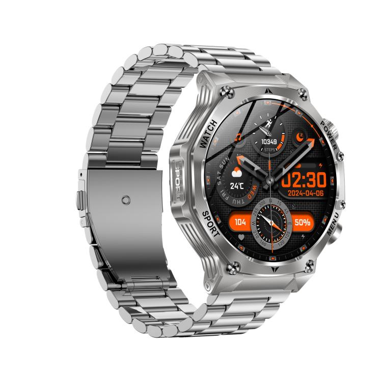 AK82 BT Call Smart Watch, Support Blood Oxygen / Blood Pressure / Heart Rate / Sports Wellness Tracking Fitness Tracker(Silver Steel) - free shipping - PMC TechLife - Order now!