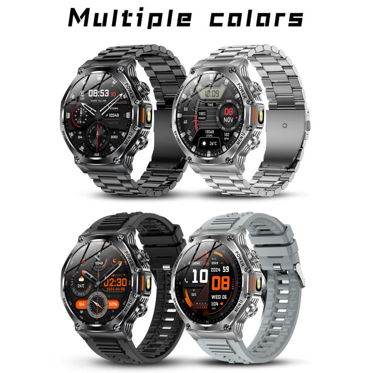 AK82 BT Call Smart Watch, Support Blood Oxygen / Blood Pressure / Heart Rate / Sports Wellness Tracking Fitness Tracker(Silver Grey Silicone) - free shipping - PMC TechLife - Order now!