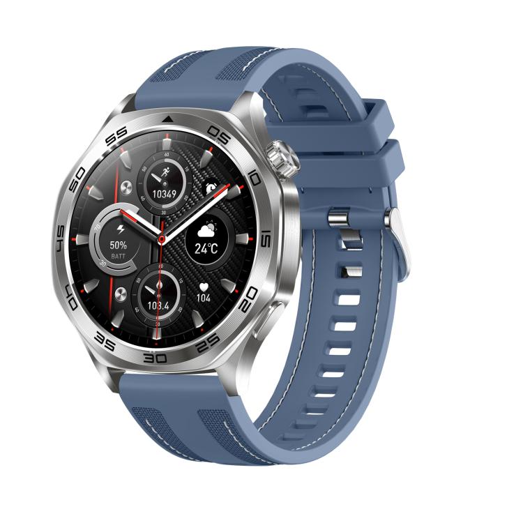 AK83 BT Call Smart Watch, Support Blood Pressure / Heart Rate / Sports Wellness Tracking Fitness Tracker(Steel Blue Braid Silicone) - free shipping - PMC TechLife - Order now!
