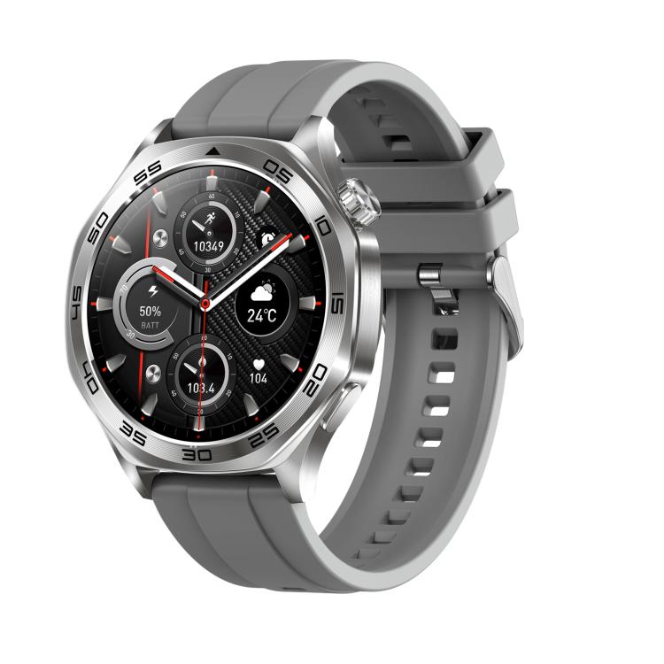 AK83 BT Call Smart Watch, Support Blood Pressure / Heart Rate / Sports Wellness Tracking Fitness Tracker(Steel Grey Silicone) - free shipping - PMC TechLife - Order now!