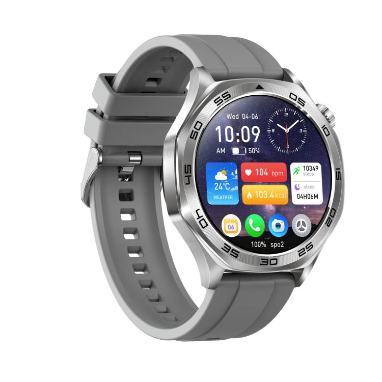 AK83 BT Call Smart Watch, Support Blood Pressure / Heart Rate / Sports Wellness Tracking Fitness Tracker(Steel Grey Silicone) - free shipping - PMC TechLife - Order now!