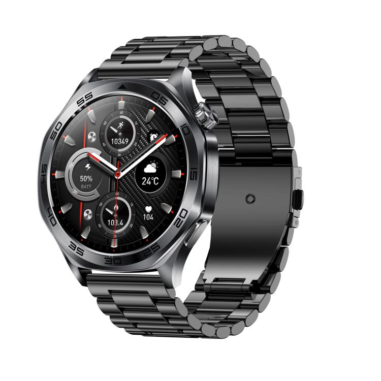 AK83 BT Call Smart Watch, Support Blood Pressure / Heart Rate / Sports Wellness Tracking Fitness Tracker(Black 3-Bead Steel) - free shipping - PMC TechLife - Order now!