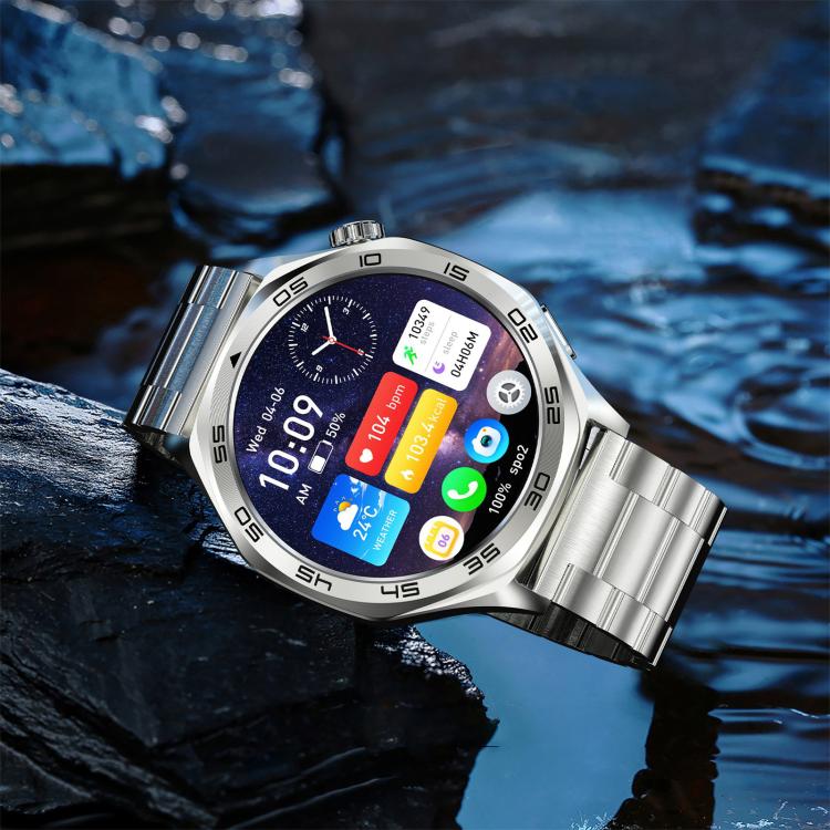 AK83 BT Call Smart Watch, Support Blood Pressure / Heart Rate / Sports Wellness Tracking Fitness Tracker(Steel Grey Silicone) - free shipping - PMC TechLife - Order now!