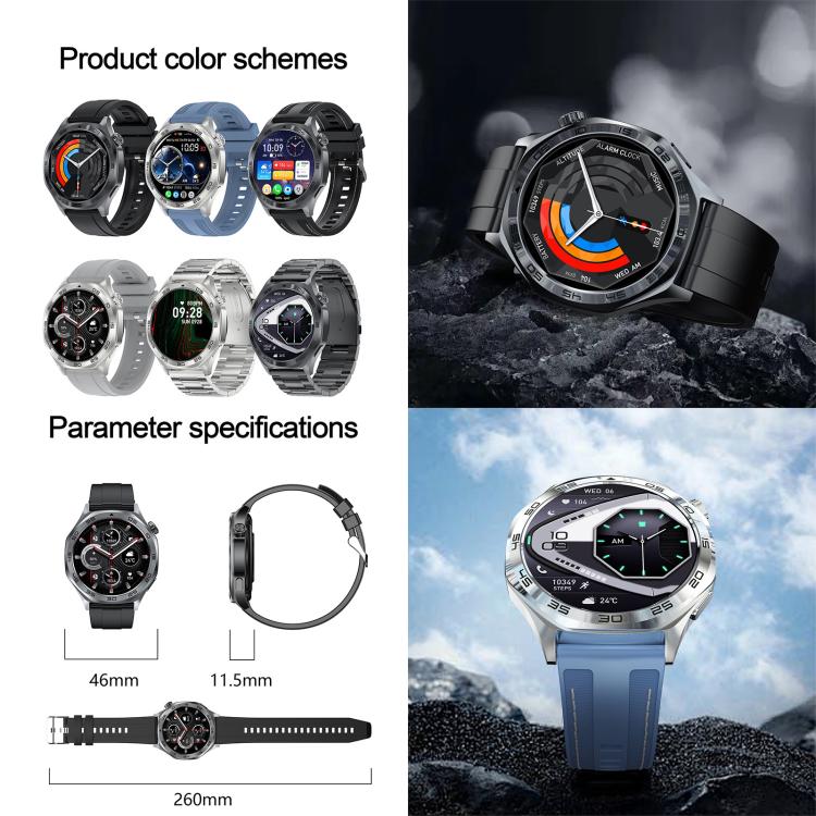 AK83 BT Call Smart Watch, Support Blood Pressure / Heart Rate / Sports Wellness Tracking Fitness Tracker(Black 3-Bead Steel) - free shipping - PMC TechLife - Order now!