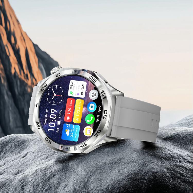 AK83 BT Call Smart Watch, Support Blood Pressure / Heart Rate / Sports Wellness Tracking Fitness Tracker(Steel Grey Silicone) - free shipping - PMC TechLife - Order now!