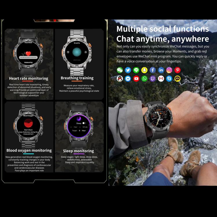 BH11 4G LTE Android 8.1 Smart Watch, 2GB+16GB, Unisoc 8541 Quad Core, Support Heart Rate / Blood Oxygen(Black Steel) - free shipping - PMC TechLife - Order now!