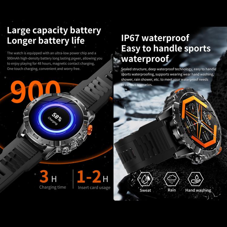BH11 4G LTE Android 8.1 Smart Watch, 2GB+16GB, Unisoc 8541 Quad Core, Support Heart Rate / Blood Oxygen(Black Steel) - free shipping - PMC TechLife - Order now!