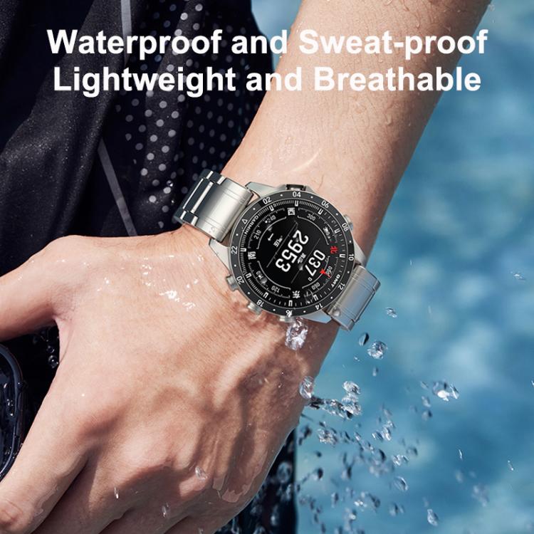For Gamin 26mm Safety Buckle Pure Titanium Metal Watch Band(Silver) - free shipping - PMC TechLife - Order now!