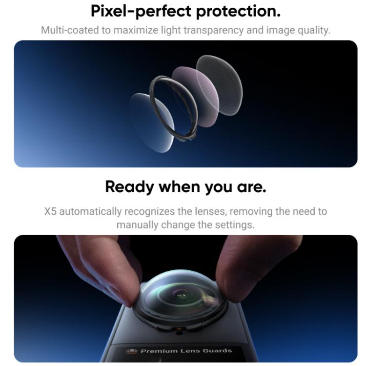 For insta360 X5 Rotating Anti-Scratch Lens Film(Plastic Protective Lens) - free shipping - PMC TechLife - Order now!