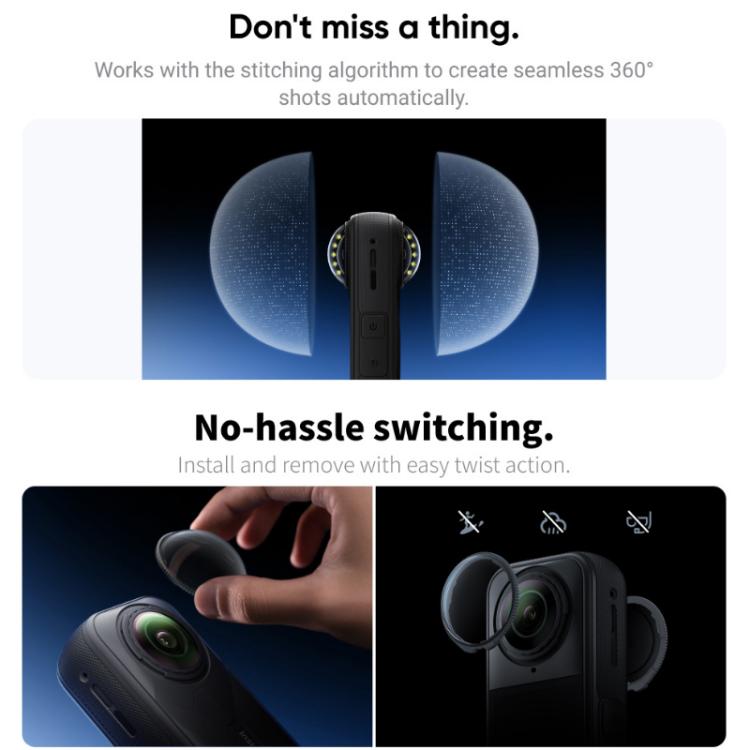 For insta360 X5 Rotating Anti-Scratch Lens Film(Plastic Protective Lens) - free shipping - PMC TechLife - Order now!