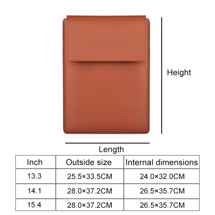 PU05 Sleeve Leather Case Carrying Bag for 13.3 inch Laptop(Green) - free shipping - PMC Jewellery - Order now!