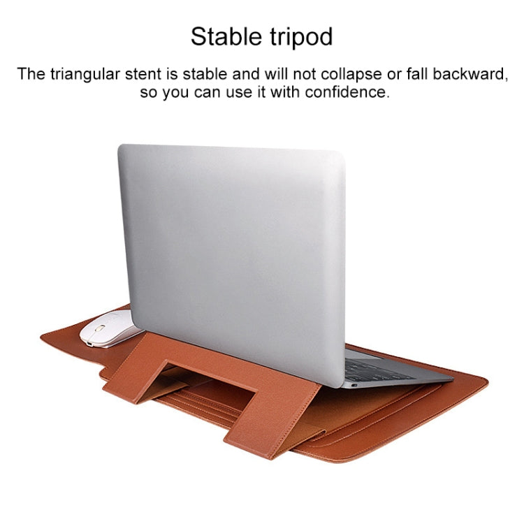 PU05 Sleeve Leather Case Carrying Bag for 13.3 inch Laptop(Green) - free shipping - PMC Jewellery - Order now!