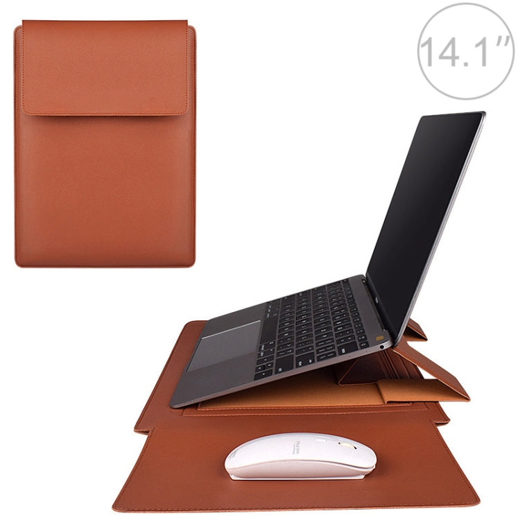 PU05 Sleeve Leather Case Carrying Bag for 14.1 inch Laptop(Yellow) - free shipping - PMC Jewellery - Order now!