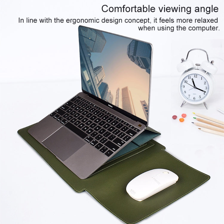 PU05 Sleeve Leather Case Carrying Bag for 14.1 inch Laptop(Green) - 14.1 inch by PMC Jewellery | Online Shopping South Africa | PMC Jewellery | Buy Now Pay Later Mobicred