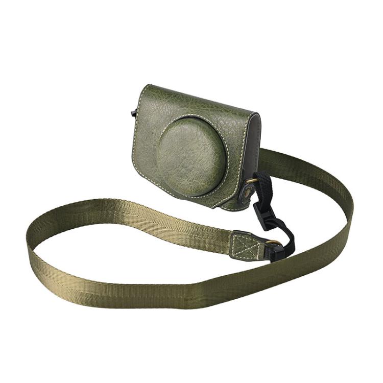 For Canon G7 X Mark III / G7X3 Retro Litchi Texture Leather Full Body Camera Case Bag with Strap(Green) - free shipping - PMC TechLife - Order now!