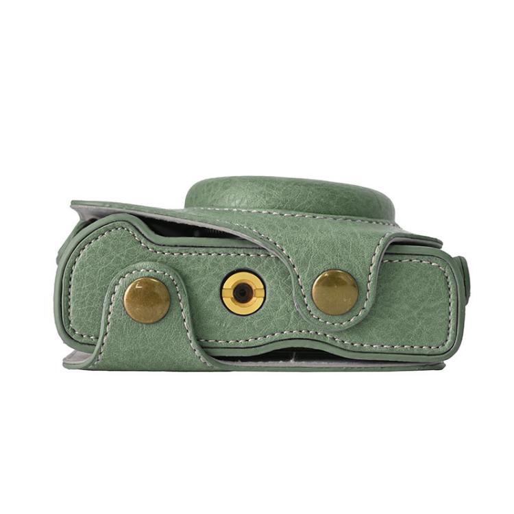 For Canon G7 X Mark III / G7X3 Retro Litchi Texture Leather Full Body Camera Case Bag with Strap(Green) - free shipping - PMC TechLife - Order now!