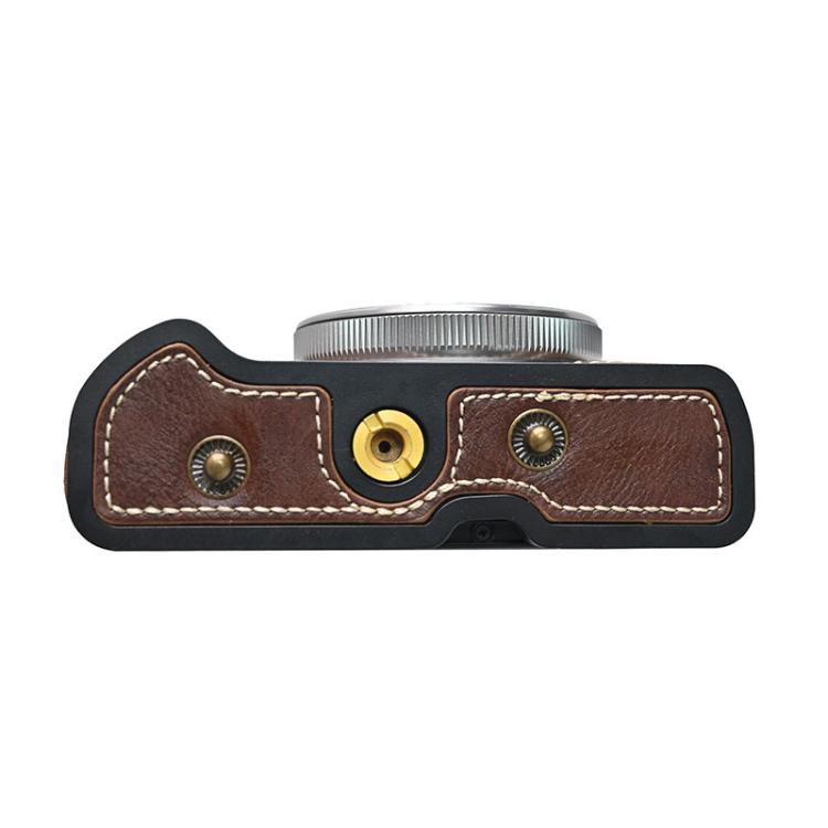 For Canon G7 X Mark III / G7X3 Retro Pull Up Leather Full Body Camera Case Bag with Strap(Coffee) - free shipping - PMC TechLife - Order now!