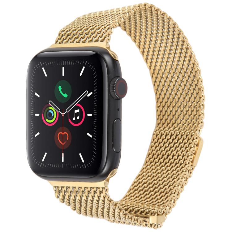 For Apple Watch 46mm / 49mm / 45mm / 44mm Double-section Magnetic Milanese Steel Watch Band(Gold) - free shipping - PMC TechLife - Order now!
